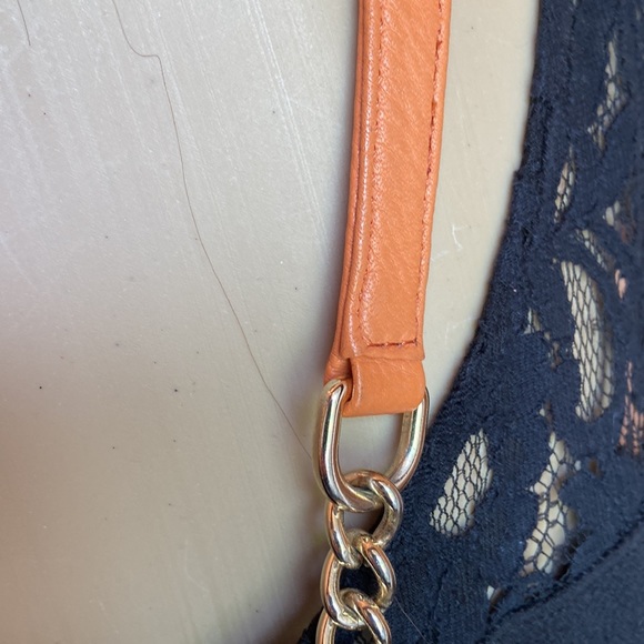 Rebecca Minkoff orange leather tassel fringe crossbody with gold hardware - Picture 7 of 12